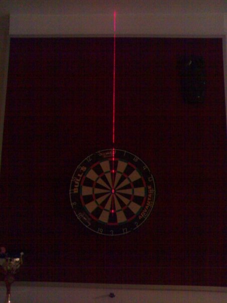 Using the laser as a plumb bob